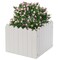 White Vinyl Traditional Fence Design Garden Bed Elevated Screwless Raised Planter Box